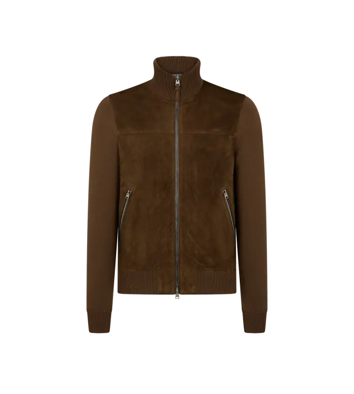 SUEDE FRONT WOOL ZIP THROUGH online